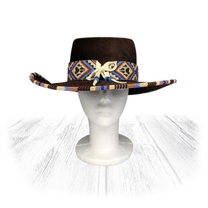 Beaded Hat Brown Wolf