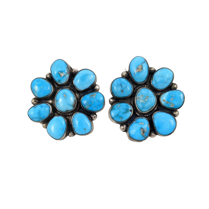 Navajo Turquoise Cluster Earrings