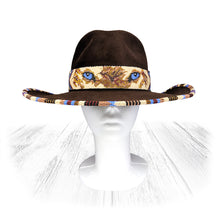 Load image into Gallery viewer, Beaded Hat Brown Wolf