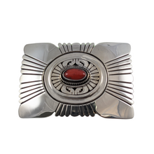 Load image into Gallery viewer, Navajo Silver Belt Buckle