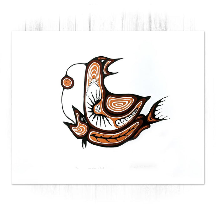 Sea Gull & Fish - Lloyd Kakepetum Print